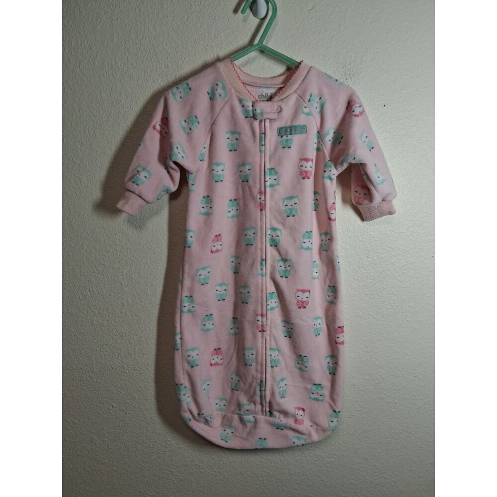 Carter's Fleece Sleep Sack Owls Infant Baby Pink Girls 0-9 Months